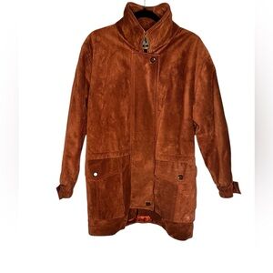 vintage brown suede leather jacket Size 10